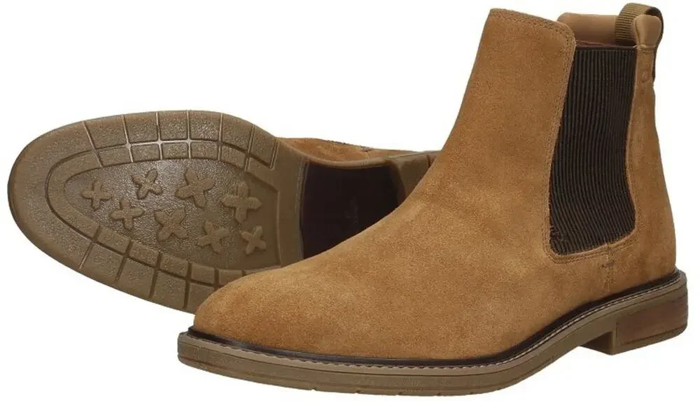 Clarks Men's Clarkdale Hall boot Shoes Cognac Suede Size 8 M